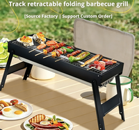 Grille de barbecue pour cuisine extérieure, barbecue extérieur au charbon de bois, station de barbecue extérieure