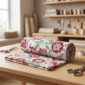 Tela 100% Algodón con Estampado Floral, Tejido Transpirable de 100GSM, Peso Medio, 53/54 Pulgadas de Ancho, para Ropa de Niña y Textiles para el Hogar - Product Image 3