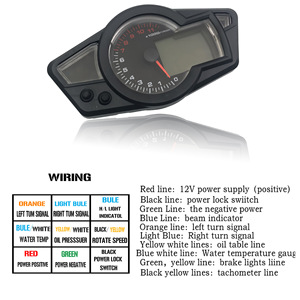 Retro LCD Digital Odometer <strong>Speedometer</strong> Tachometer Gauge Motorcycle Universal - Product Image 6
