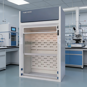 Cappa aspirante da laboratorio interamente in acciaio con armadietti per laboratorio chimico - Product Image 4