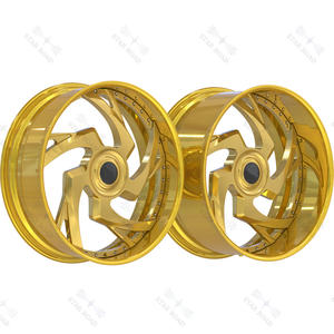 Roda Krom Cekung Baru RCSR <span class=keywords><strong>2</strong></span> Buah Ukuran 22 24 26 Inci, Roda Paduan Tempa Desain Fogato - Product Image 3