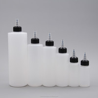 30ml 1 Oz LDPE plástico hombro redondo pequeño pigmento pegamento arena pintura botella exprimible con tapón de rosca