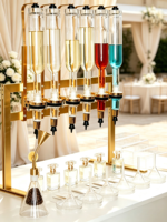 Présentoir à Parfums en Métal Doré au Design Innovant Premium avec 6/8/12 Buses, Support pour Huiles Essentielles de 375 ml pour Décoration de Bar et Fêtes
