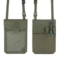 IDOGEAR Coyote marron porte-carte d'identité tactique fermeture éclair pochette pour carte de crédit affaires lanière porte-Badge pour accessoires de chasse