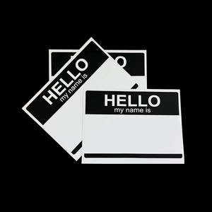 Nhãn dán với một màu in chất lượng cao tùy chỉnh kích thước nhãn dán trống Xin Chào Tên tôi là nhãn dán vỏ trứng - Product Image 3