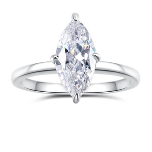 Bague œil de cheval en argent S925 personnalisée en gros, plaquée or 18 carats, pour bijoux de mariage et de fête pour femmes - Product Image 5