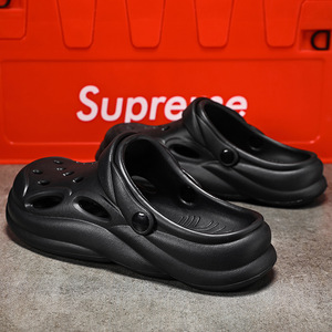 Chaussures d'eau unisexes, sandales respirantes perforées, bout fermé, antidérapantes, pour sport de plein air, talon bas de 4 cm, taille 36-45, couleur unie - Product Image 3