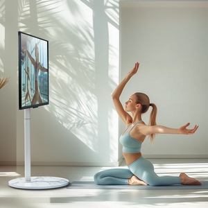 Universal Floor <strong>TV</strong> <strong>Stand</strong> Swivel For 32-75 Inch With Height Adjustable