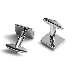 Mancuernillas Metálicas para Camisa de Traje, Diseño Simple, Alta Calidad, Color Negro y Plateado, Tamaño Pequeño - Product Image 4