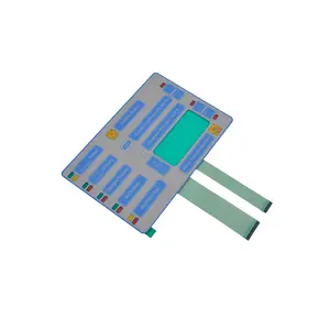 Botón de superposición gráfica de alta calidad, teclado de matriz, gatillo táctil, interruptor de membrana de Control de Chip único