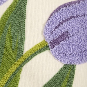 Fodera per cuscino quadrata ricamata floreale, tessuto per la casa, copritestiera, cuscino decorativo morbido per divano - Product Image 3