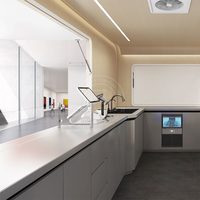 Remorque alimentaire légère en acier inoxydable de haute qualité, facile à utiliser, homologuée pour la route, avec cuisine coulissante en acier inoxydable 304