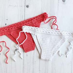 Traje de Baño Personalizado Americano para Mujer, Bikini de Algodón Hecho a Mano, Conjunto de Bikini, Traje de Baño Mini String, Ropa de Playa - Product Image 4