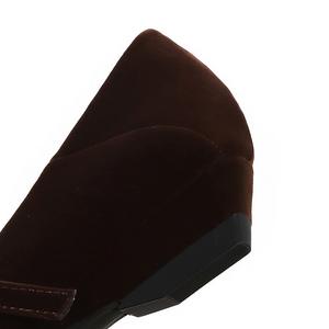 <span class=keywords><strong>Chaussures</strong></span> pour femmes 3686-K77, style coréen rétro, solides, à boucle, à talon compensé, à bout pointu, à talon bas - Product Image 5