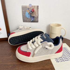 Nouvelles chaussures blanches à lacets respirantes de haute qualité, décontractées et portables, à semelle épaisse, pour femmes - Product Image 4