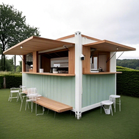 2025 Kiosque conteneur de restauration rapide de haute qualité, personnalisable, pour café à vendre