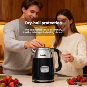 Ensemble d'appareils de cuisine Sonifer SET1 noir, cafetière, <span class=keywords><strong>grille</strong></span>-<span class=keywords><strong>pain</strong></span>, <span class=keywords><strong>bouilloire</strong></span> électrique 3 en 1 pour la maison, l'hôtel, la restauration - Product Image 4
