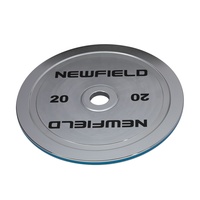 Disque de musculation haut de gamme 20 kg, 2 pouces, en acier chromé calibré, pour la musculation à domicile et la force athlétique
