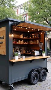 Xe đẩy thức ăn di động, nhà hàng di động cải tạo 10ft x 20ft, quầy bar lắp ghép, quán cà phê, cửa hàng thức ăn nhanh, quán cà phê di động - Product Image 4