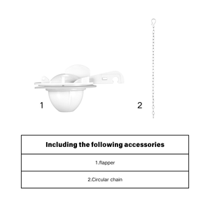 Chasse d'eau moderne en ABS blanc avec anneau en acier inoxydable et chaîne, écologique et facile à installer - Product Image 2