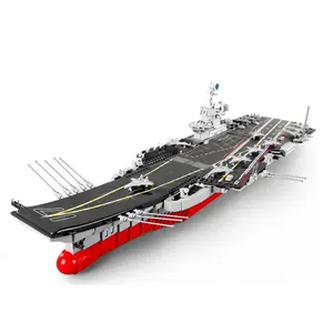 森博军舰巡洋舰3010PCS砖块军事城市警察发光二极管灯航空母舰塑料积木玩具