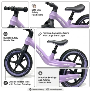 Nouveau modèle 2026 – Vélo d'équilibre pour enfants avec cadre en nylon OEM et roues en EVA, prix réduit, options de roues au choix - Product Image 6