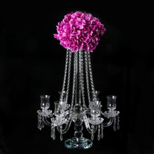 Centrotavola di cristallo all'ingrosso centrotavola 70cm lampadari da tavolo candelabri floreali - Product Image 2