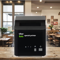 Imprimante Thermique de Reçus pour Ubereats Doordash à Coupe Automatique avec Bluetooth USB WiFi pour Téléphone Mobile POS