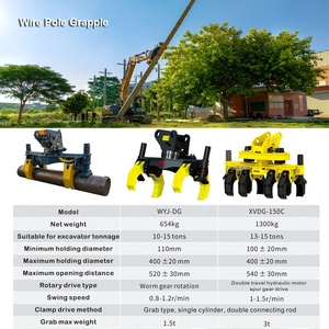 Manche rotatif pour excavatrice XUVOL, grappin pour poteaux, réglage du poteau, excavatrice de 13 à 15 tonnes, équipement de construction, industrie - Product Image 2