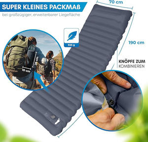 Tapis de couchage gonflable ultra-léger épais avec oreiller tapis de Camping tapis de couchage auto-gonflant - Product Image 6