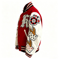 Vestes de baseball varsity pour hommes personnalisées OEM ODM, chaudes pour l'hiver, style bomber, logo brodé personnalisé, style lycée