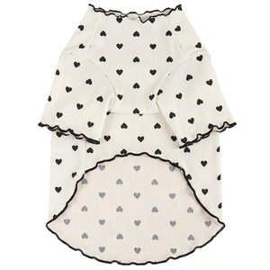 Chemise à manches longues extensible à volants et imprimé cœur pour Chihuahua Schnauzer <span class=keywords><strong>Shih</strong></span> <span class=keywords><strong>Tzu</strong></span> Yorkie - Product Image 5