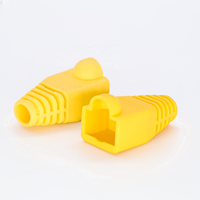 Ethernet PVC Gummi Cat5e Cat6 RJ45-Steckverbinder Bunte RJ45-Modular-Steckerentlastungsstiefel mit Anschluss abdeckung