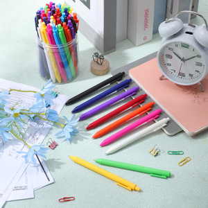 Hot Selling Custom Logo 1.00mm Multicolor Ballpoint Pens Business Gift with Rubber Coated Designed Plastic Design - Product Image 4