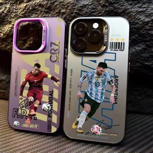 Coque de téléphone rigide avec impression UV, design footballeurs, pour iPhone XS XR 11 12 17, coque arrière personnalisée OEM laser IMD - Product Image 6
