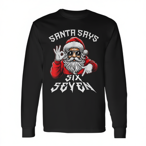 Maglietta a maniche lunghe Christmas Santa Six Seven Gen Z Meme Slang Xmas Wear - Product Image 2