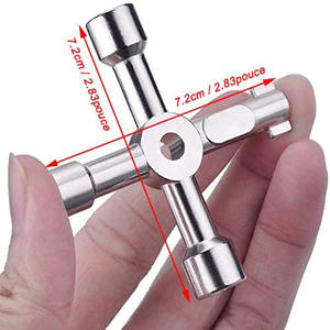 Jutye <span class=keywords><strong>Clé</strong></span> d'utilitaires multifonctionnelle à 4 voies <span class=keywords><strong>pour</strong></span> <span class=keywords><strong>compteur</strong></span> de gaz d'<span class=keywords><strong>eau</strong></span> électrique <span class=keywords><strong>Clé</strong></span> d'ouverture d'armoire de placard - Product Image 6