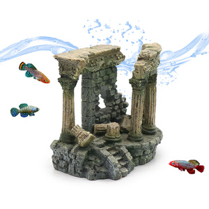 Hars Romeinse Kolom <span class=keywords><strong>Aquarium</strong></span> Decoraties Voor <span class=keywords><strong>Aquarium</strong></span>, <span class=keywords><strong>Aquarium</strong></span> Ornament Aquatische Grotten Verbergen Hut - Product Image 5