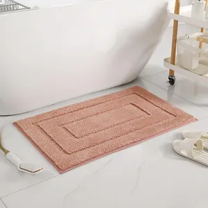 Tapetes de banho antiderrapantes para banheiro, tapetes absorventes, tapetes de chuveiro laváveis à máquina para banheiro