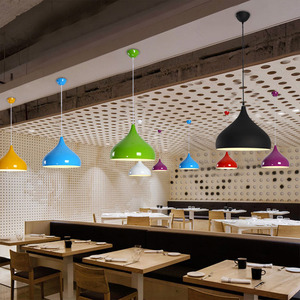 Modern Minimalist Colorful Pendant <b>Lights</b> Single Head Aluminum LED Chandelier For <b>Dining</b> Room And Living Room Lighting - Product Image 3