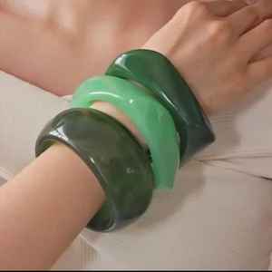 Premium Lightweight Resin <b>Bangles</b> For Women With Trendy Patterns Colorful Finish And Comfortable Fit - Product Image 3