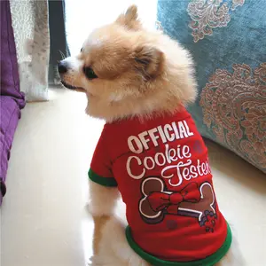 Pakaian Anjing Natal Sweter Merah Menyala Uniseks Natal Jumper Jaket Anjing