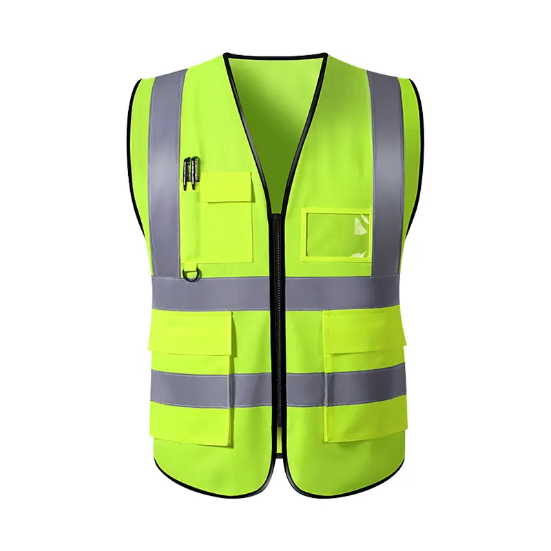 متعددة جيوب ملابس سلامة عاكسة العمل سترة عاكسة سترة واقية عاكسة