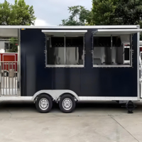 Remorque alimentaire mobile portable avec cuisine complète et auvent imperméable, mini chariot de vente ambulante pour usage personnel