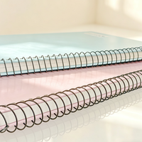 Cahier à spirale avec pages lignées, journal d'écriture A4 pour étudiants, école, bureau, logo personnalisable, vente en gros