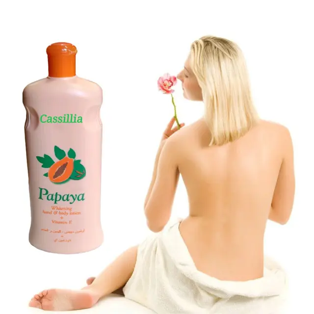 Papaya Vitamina E Beleza Clareamento Silky Smooth Whitening Elasticidade Absorção de Mancha Escura Mão Orgânica Niacinamida Loção Corporal