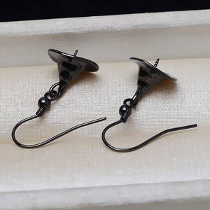 Boucles d'oreilles baroques en argent S925 avec perle déformée en forme de lune pour femme, accessoires de bijoux DIY, article 4436 - Product Image 4