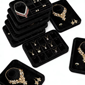 Wholesale Velveteen Display Jewelry Tray Set Model Includes <b>Necklaces</b> Earrings Bracelets <b>Rings</b> Jewelry Storage Display Tray - Product Image 4