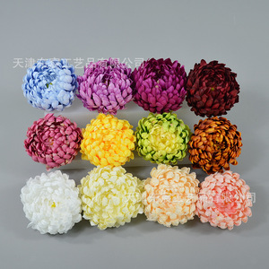 Flores de Crisantemo Artificiales Dongchen Crafts de 12 cm, de Tela de Seda, Grandes y en Capas, para Decoración de Bodas, Hogar y Fotografía - Product Image 4