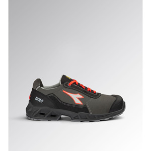 Zapatos de Seguridad Diadora Shark Stable Impact de Cuero con Puntera de Acero S3S para Hombre, Color Negro Rojo Fluorescente, Antideslizantes y Cómodos - Product Image 1